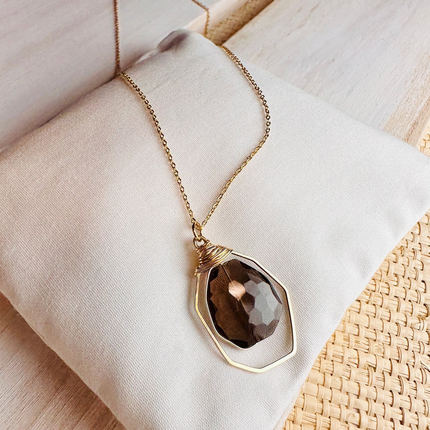 Smokey Quartz Pendant Necklace