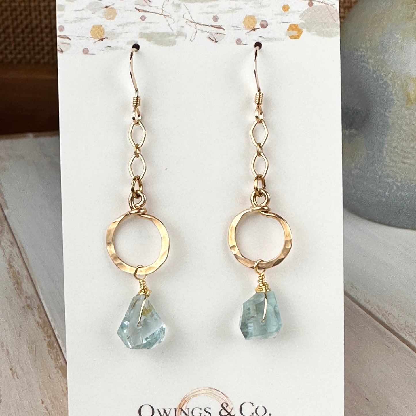 2" Aquamarine Bliss Earrings