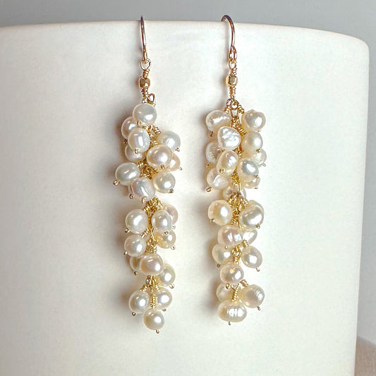 A Bunch of Pearls Drop Earrings