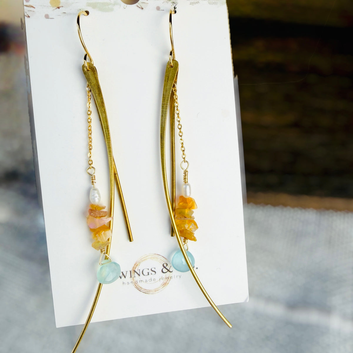 Ethiopian Opal Drop Earrings