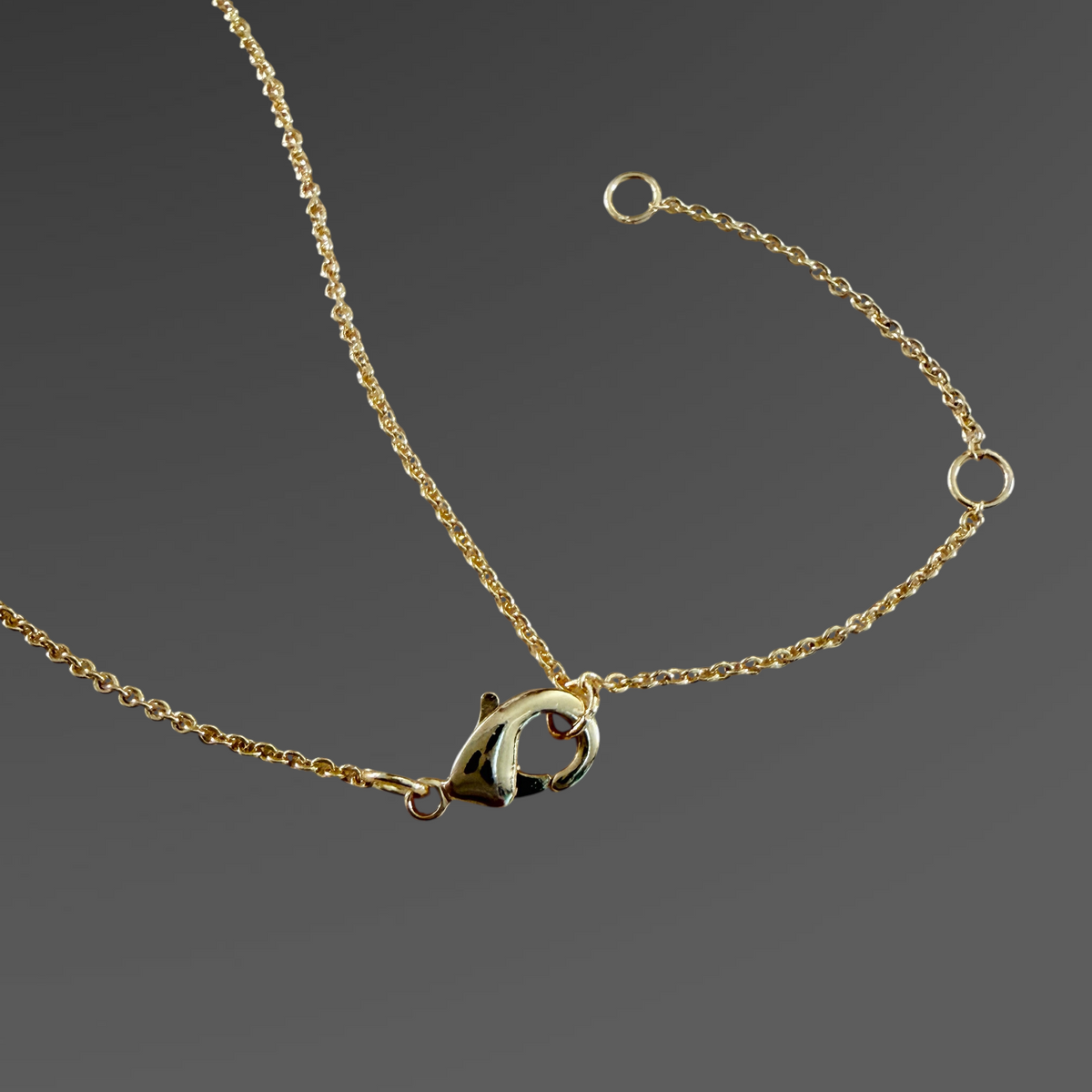 White Sea Glass Gold Necklace Adjustable 16"-18"