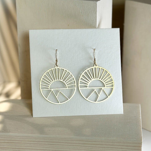 Mountain Sunshine Earrings 1-3/4"
