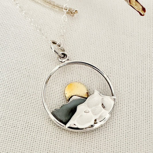 Mountain Sunrise Necklace Adjustable 16" & 18"