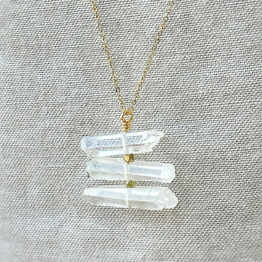 Crystal Quartz Stack Necklace